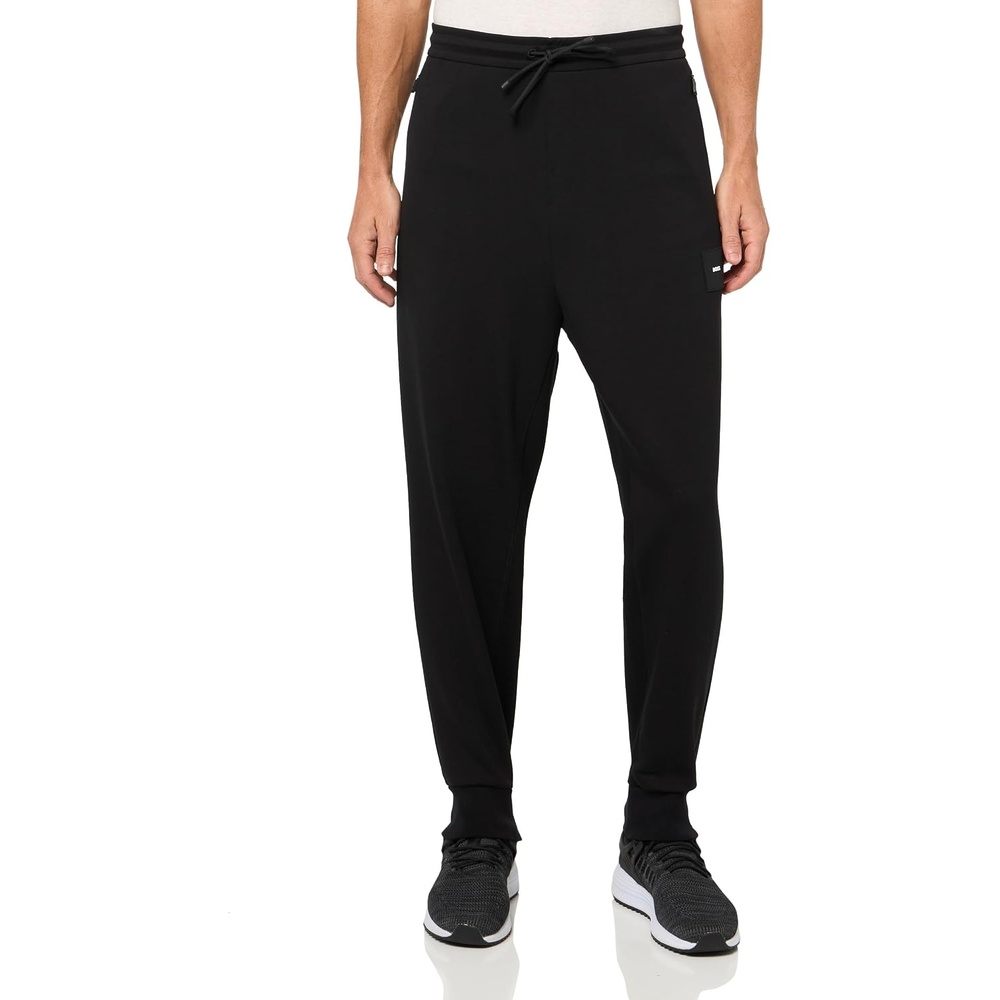 image:imageBOSS Mens Badge Logo Cotton Blend SweatpantsBlack Carbon