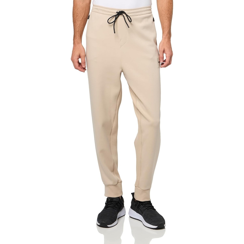 image:imageBOSS Mens Badge Logo Cotton Blend SweatpantsPeyote Beige