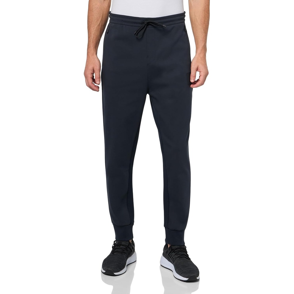 image:imageBOSS Mens Badge Logo Cotton Blend SweatpantsPremium Navy
