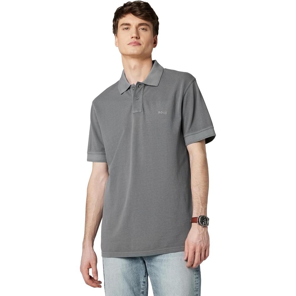 image:imageBOSS Mens Basic Short Sleeve Pique Polo ShirtFrozen Clay
