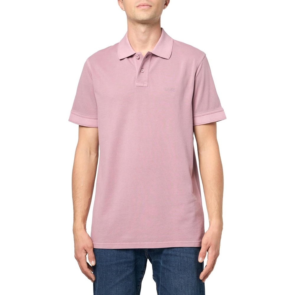 image:imageBOSS Mens Basic Short Sleeve Pique Polo ShirtMauve Pink