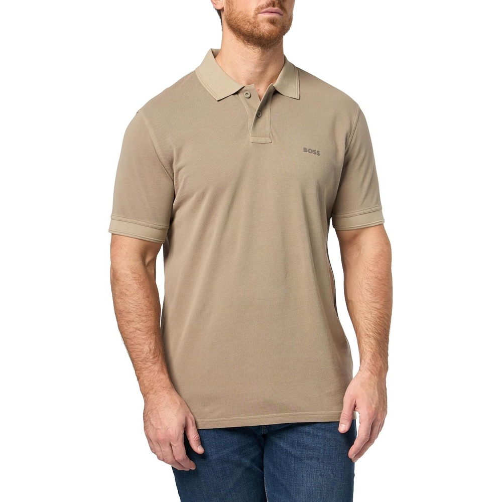 image:imageBOSS Mens Basic Short Sleeve Pique Polo ShirtOlive Night