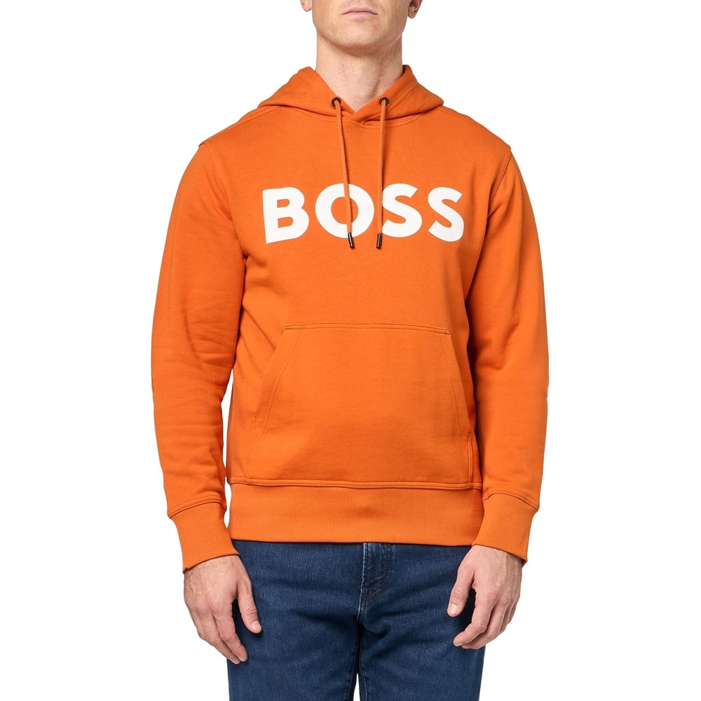 image:imageBOSS Mens Big Logo Cotton Hooded SweatshirtApricot Orange
