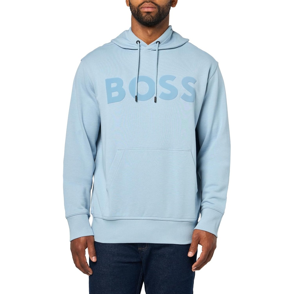 image:imageBOSS Mens Big Logo Cotton Hooded SweatshirtColony Blue