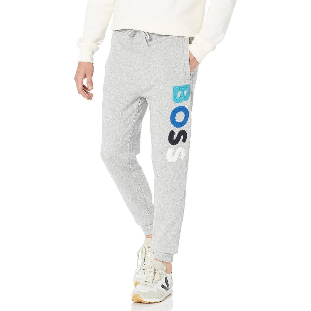 image:imageBOSS Mens Bold Logo French Terry SweatpantsOpal Grey Melange
