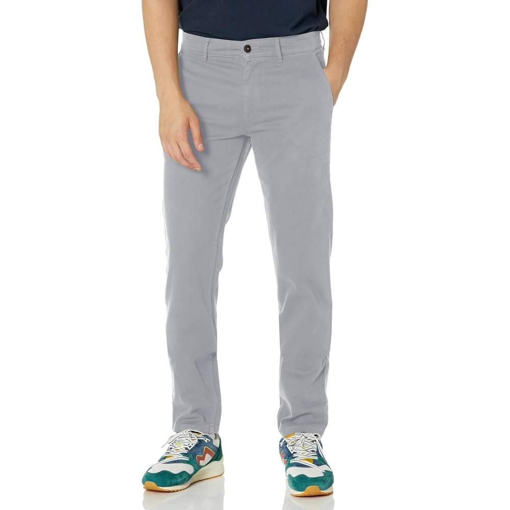 image:imageBOSS Mens Chino Slim Leg Twill Cotton TrousersSilver Hue Grey