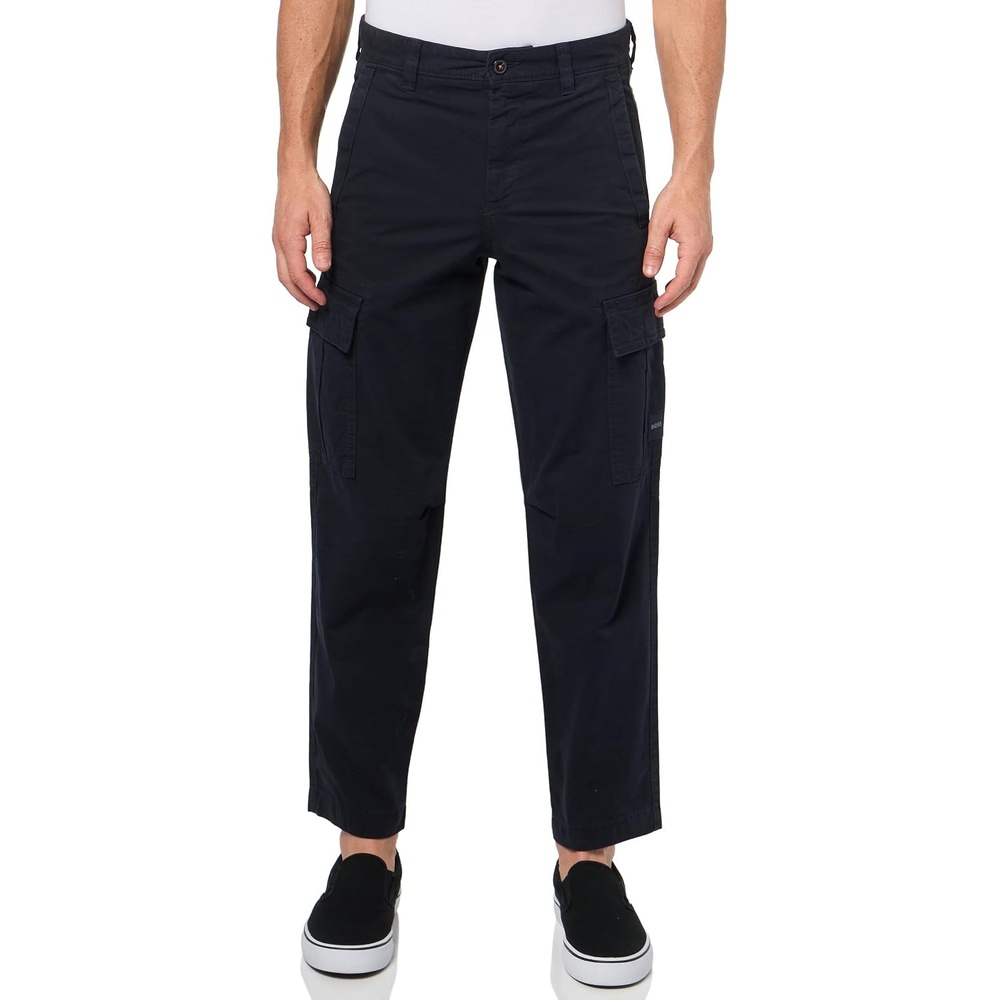 image:imageBOSS Mens Cotton Stretch 7 Pocket Cargo PantsBlueberry Blue