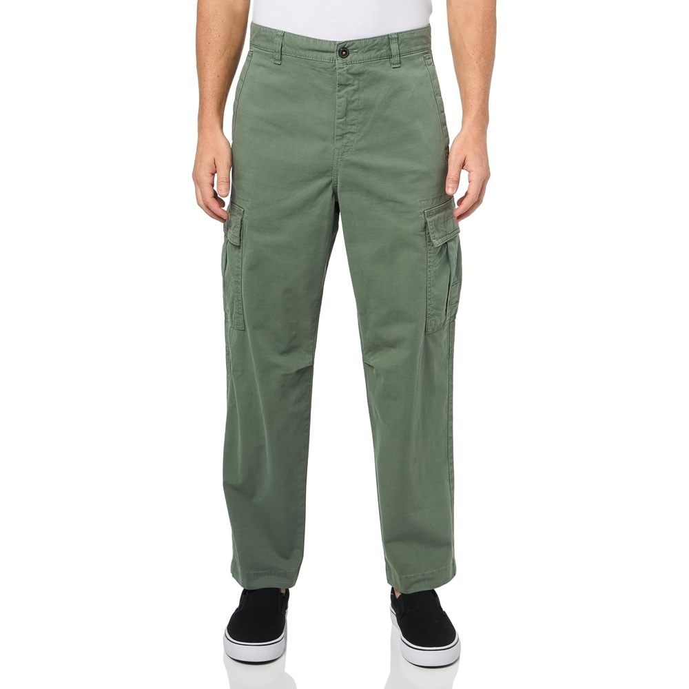image:imageBOSS Mens Cotton Stretch 7 Pocket Cargo PantsCucumber Green