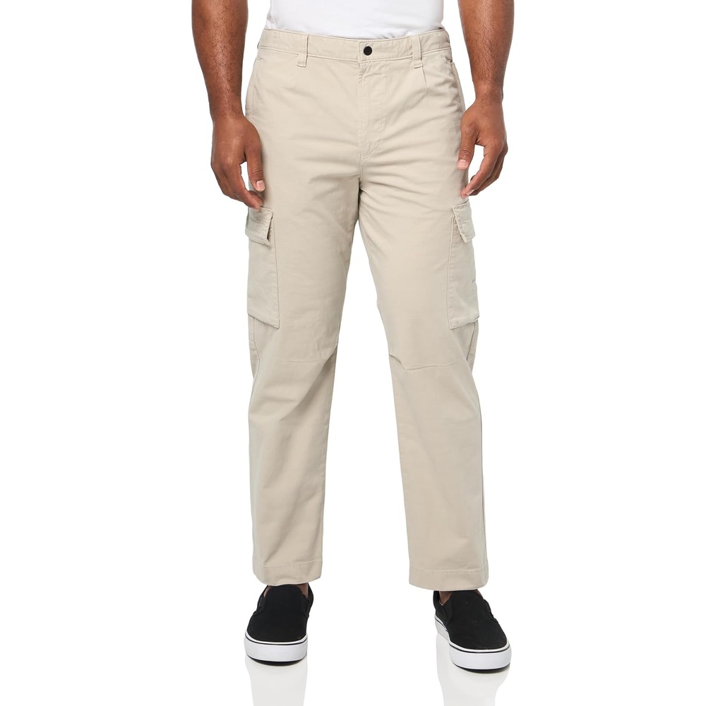 image:imageBOSS Mens Cotton Stretch 9 Pocket Cargo PantsLight Dove Grey