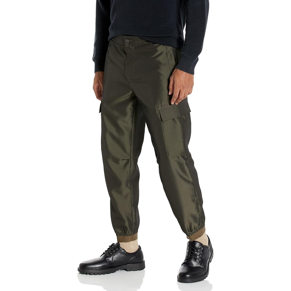 image:imageBOSS Mens Cotton Stretch Cargo PantsDark Green Wood
