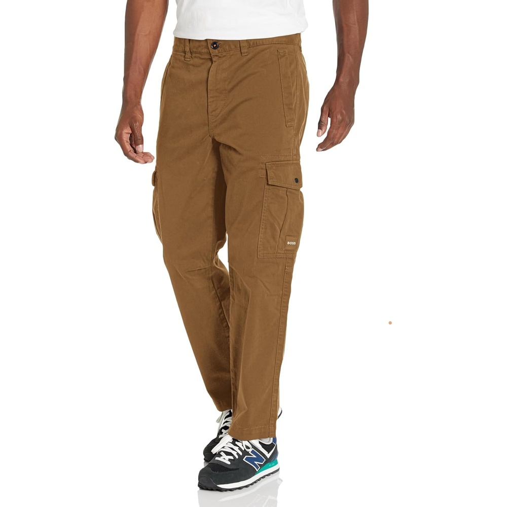 image:imageBOSS Mens Cotton Stretch Cargo PantsTeak Wood Brown