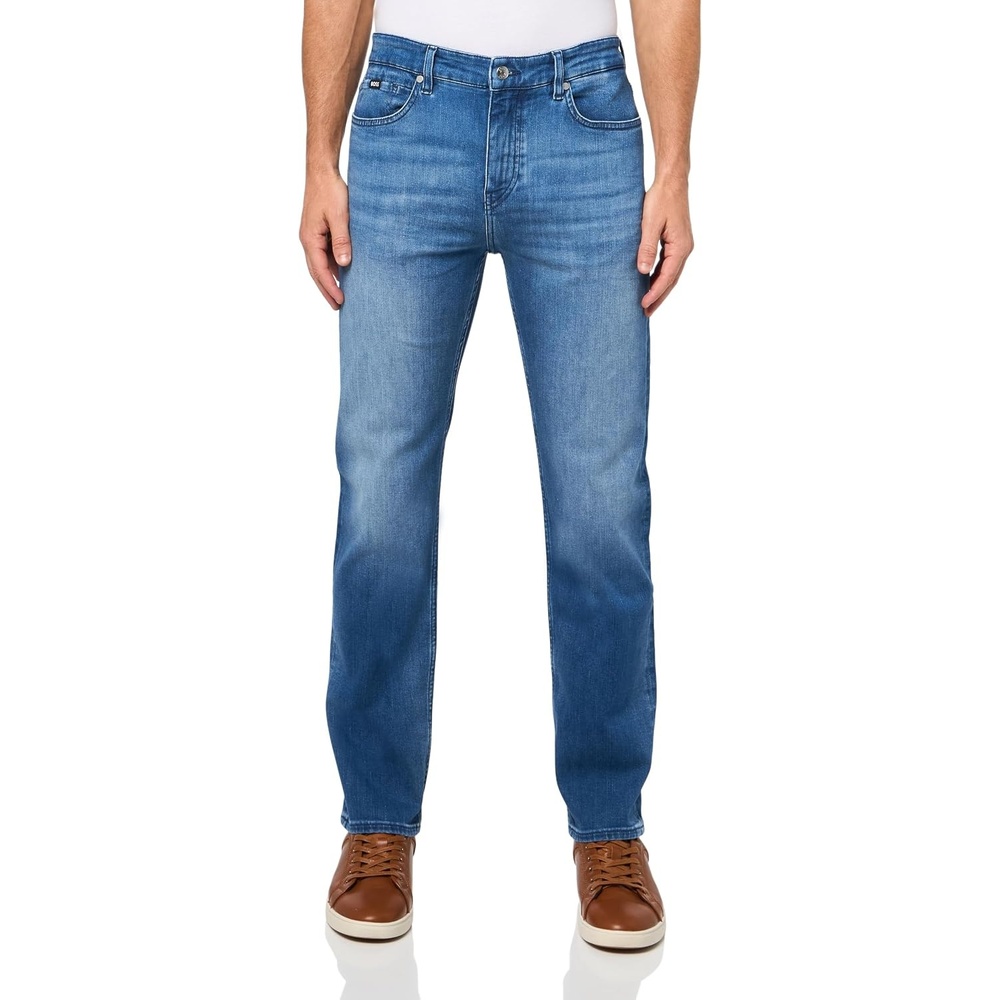 image:imageBOSS Mens HDelaware Slim Fit Denim JeansMedium Blue
