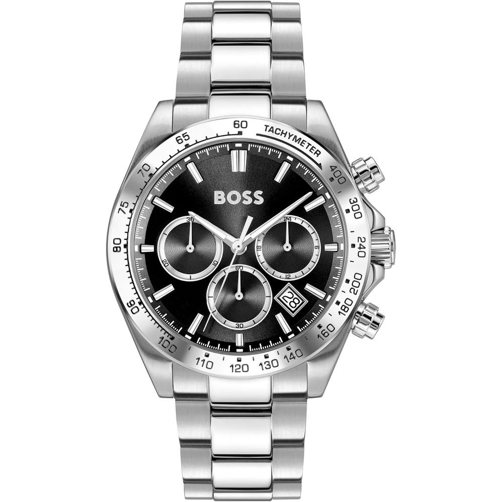 image:imageBOSS Mens Hero 20 Watch Stainless Steel Bracelet 5B Modern Stylish Timepiece  Gift for Him 44mmSilverBlack