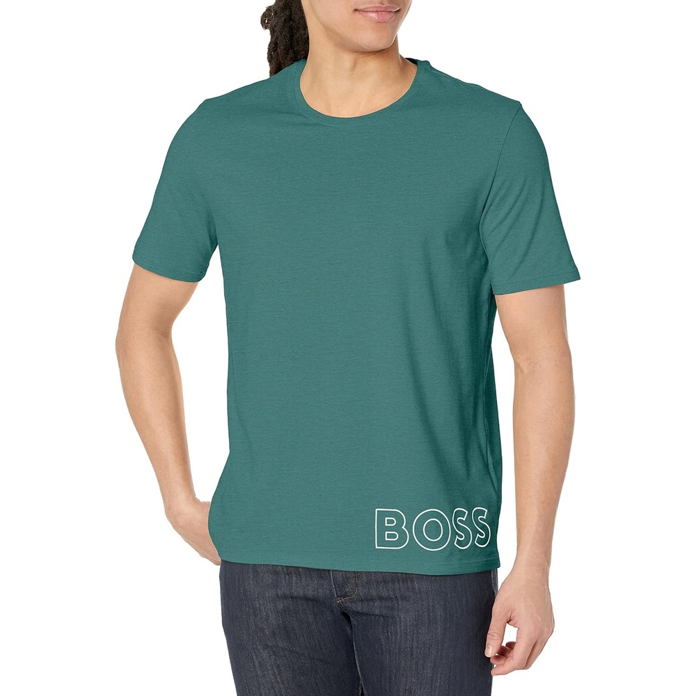 image:imageBOSS Mens Identity Crewneck Lounge TShirtOpen Green