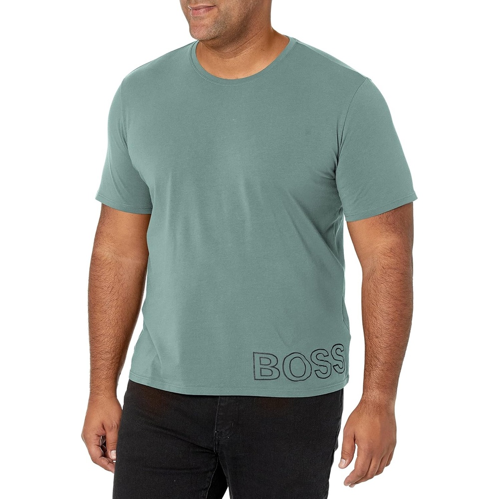 image:imageBOSS Mens Identity Crewneck Lounge TShirtSilver Pine Green
