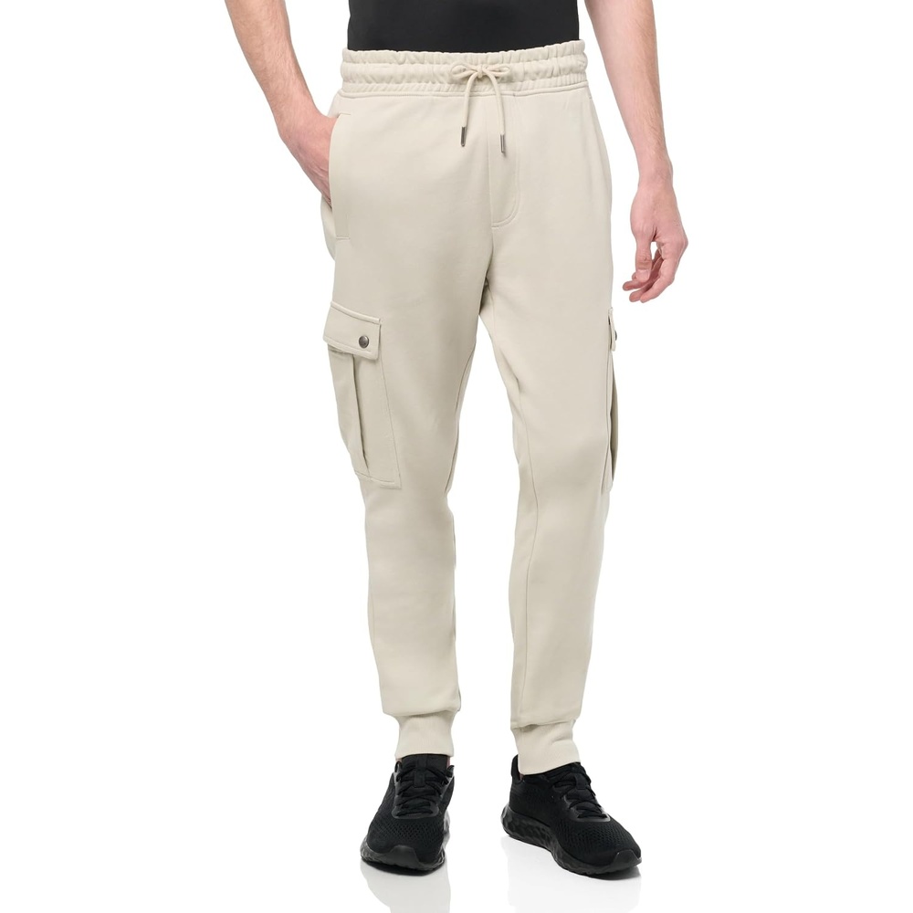 image:imageBOSS Mens Jersey Cargo Drawstring PantsNavajo Cream