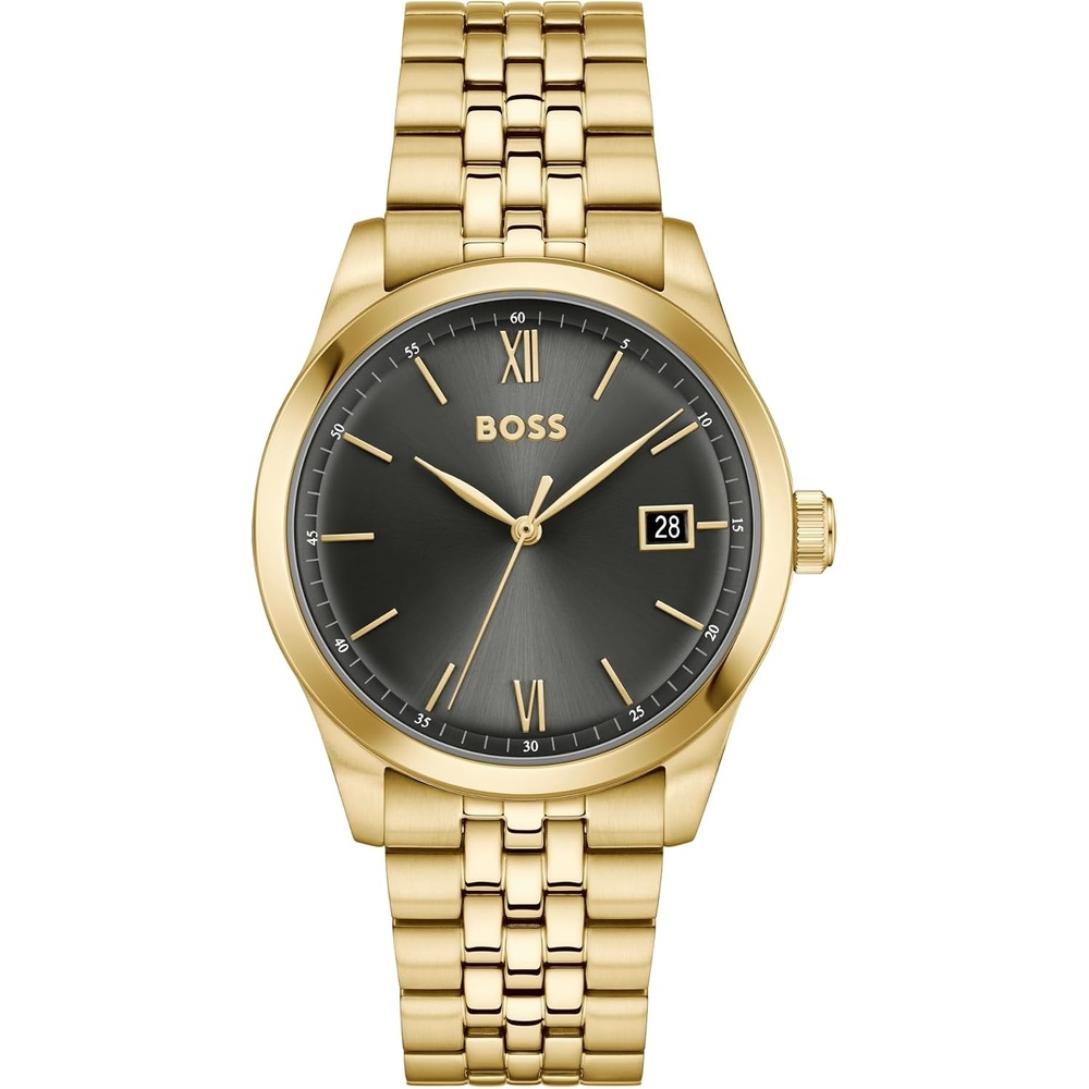 image:imageBOSS Mens Langford Leather or Link Bracelet Dress Watch 39mmGold Plated