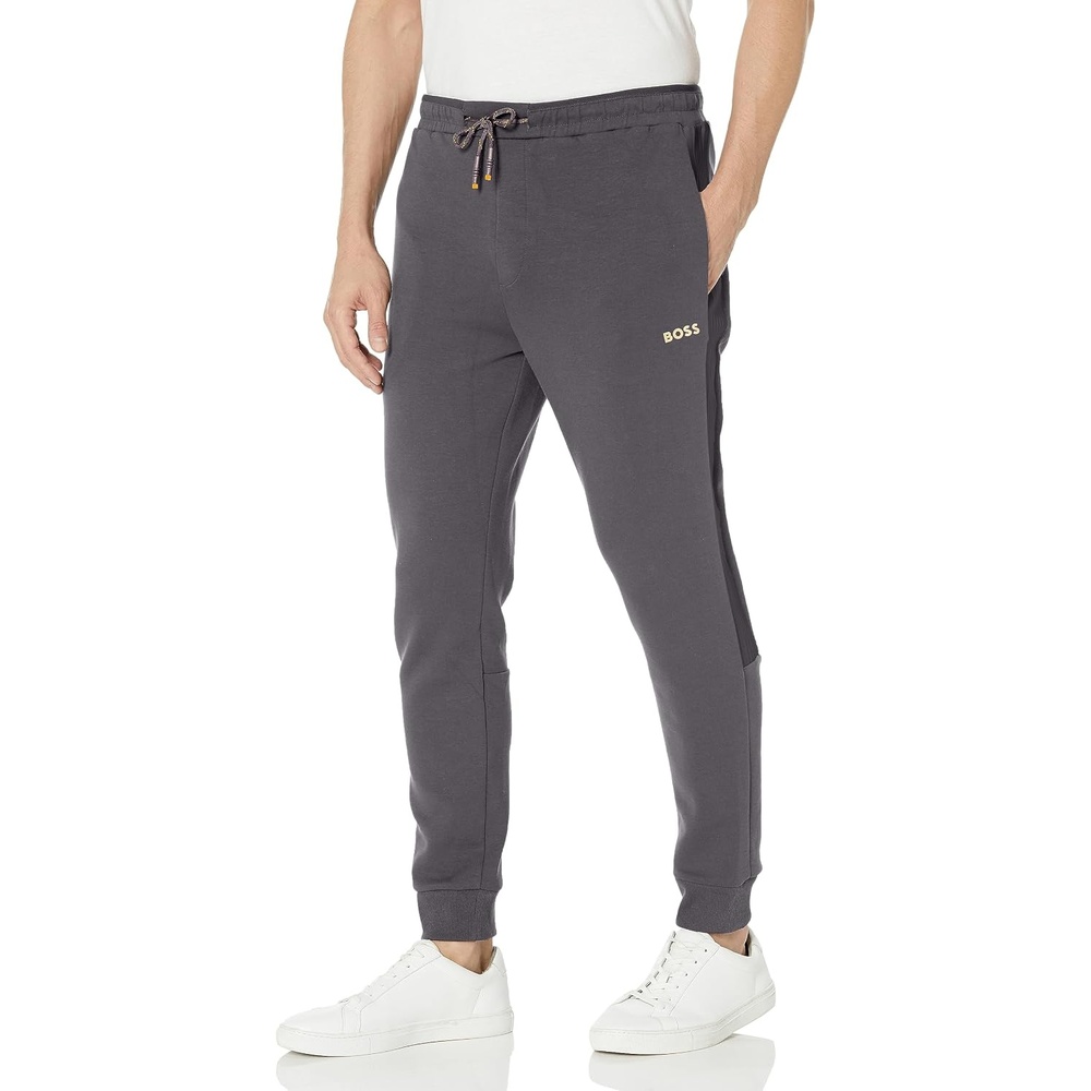 image:imageBOSS Mens Line Logo Jersey Jogger SweatpantsAsphalt Grey