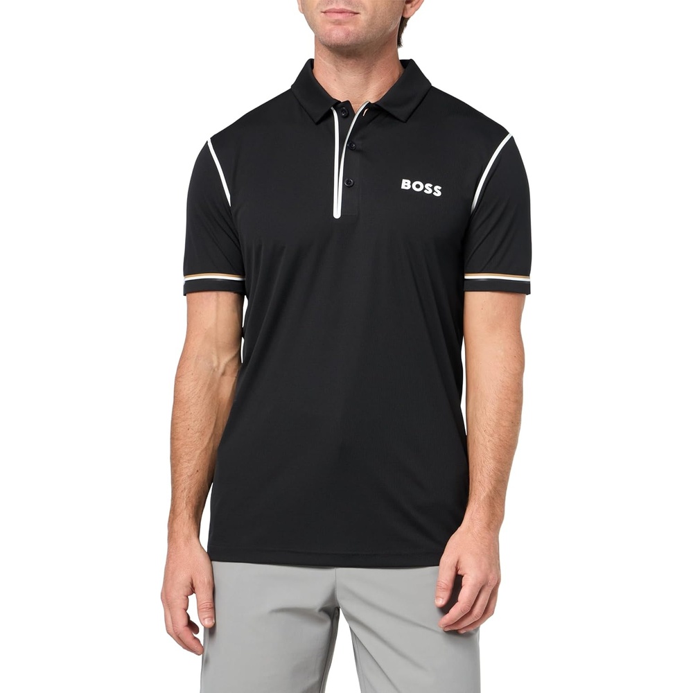 image:imageBOSS Mens Paddytech Performance Polo ShirtBlack Gloss