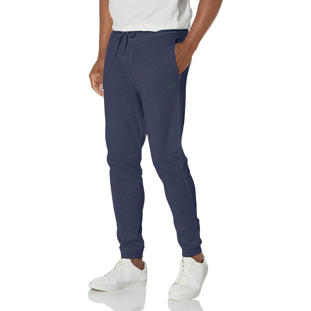 image:imageBOSS Mens Patch Logo French Terry Cotton JoggersDeep Sea Blue