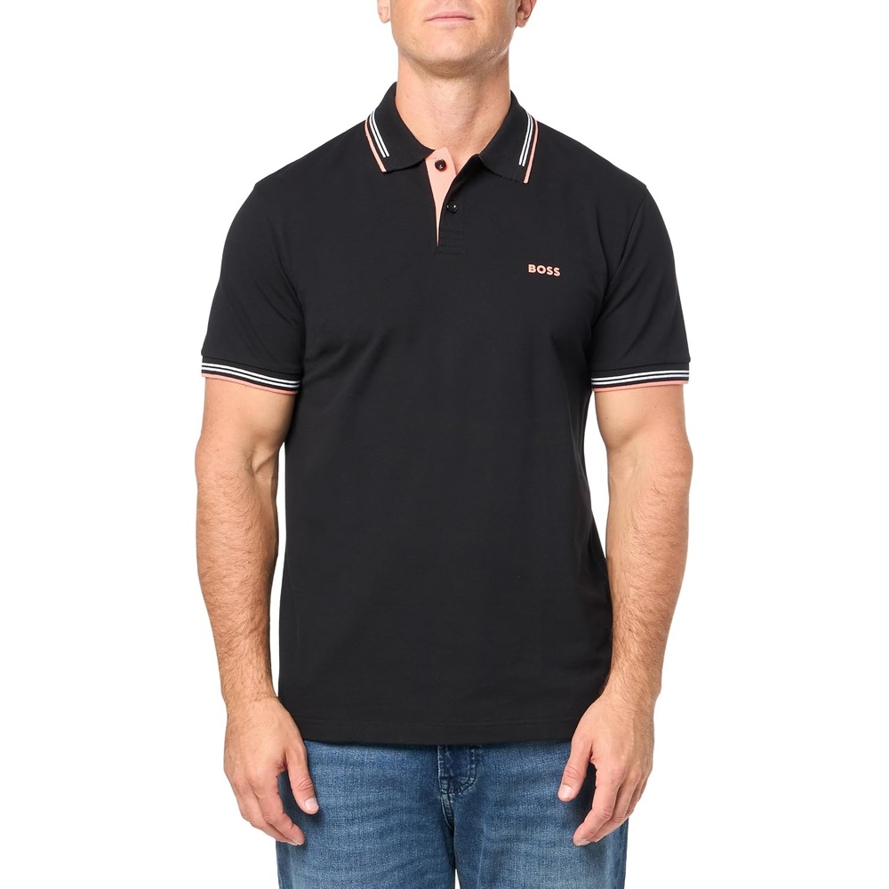 image:imageBOSS Mens Paul Modern Essential PoloBlack Pepper
