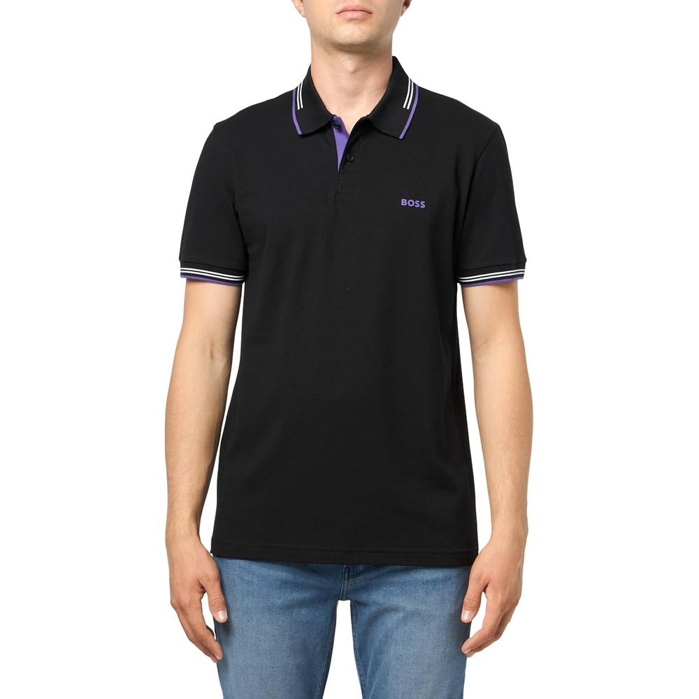 image:imageBOSS Mens Paul Modern Essential PoloBlack Sky