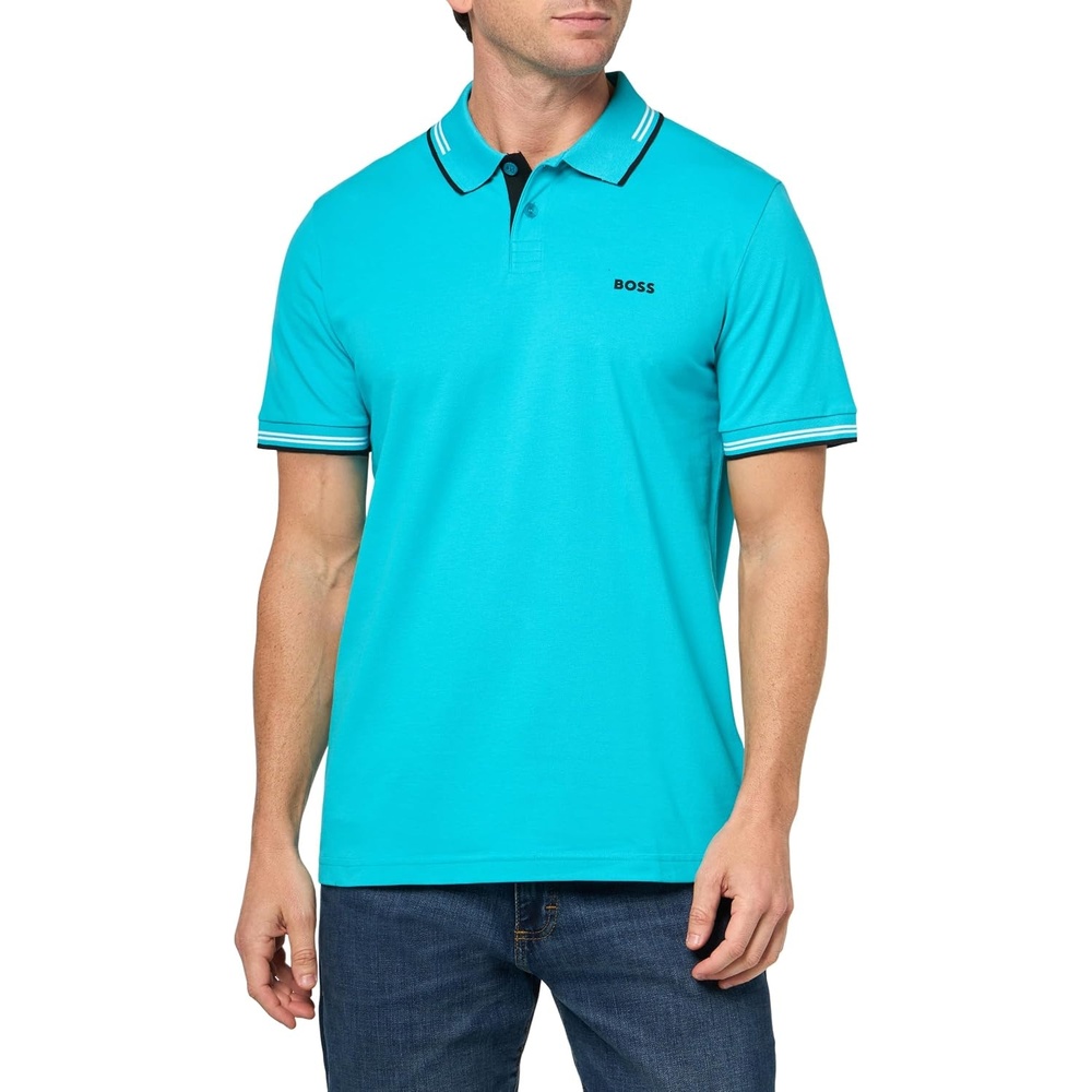 image:imageBOSS Mens Paul Modern Essential PoloBluebird