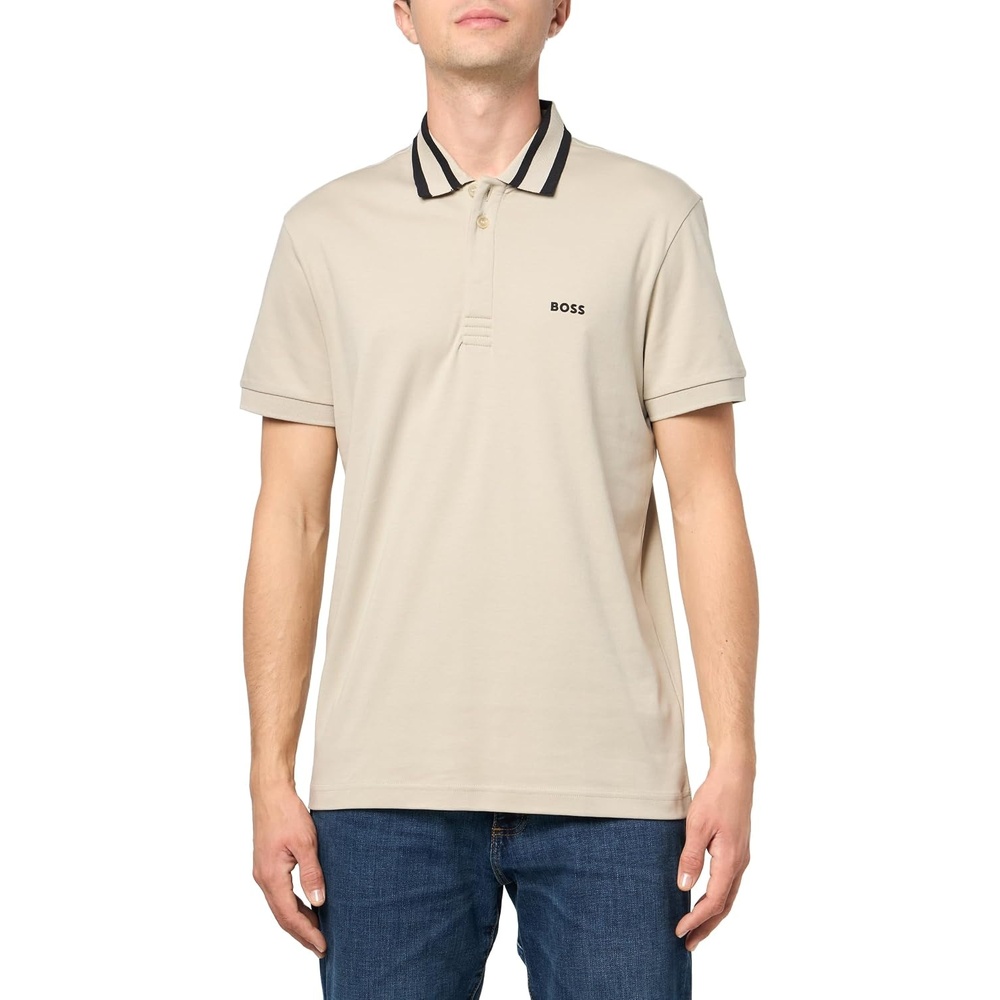 image:imageBOSS Mens Paul Modern Essential PoloCream