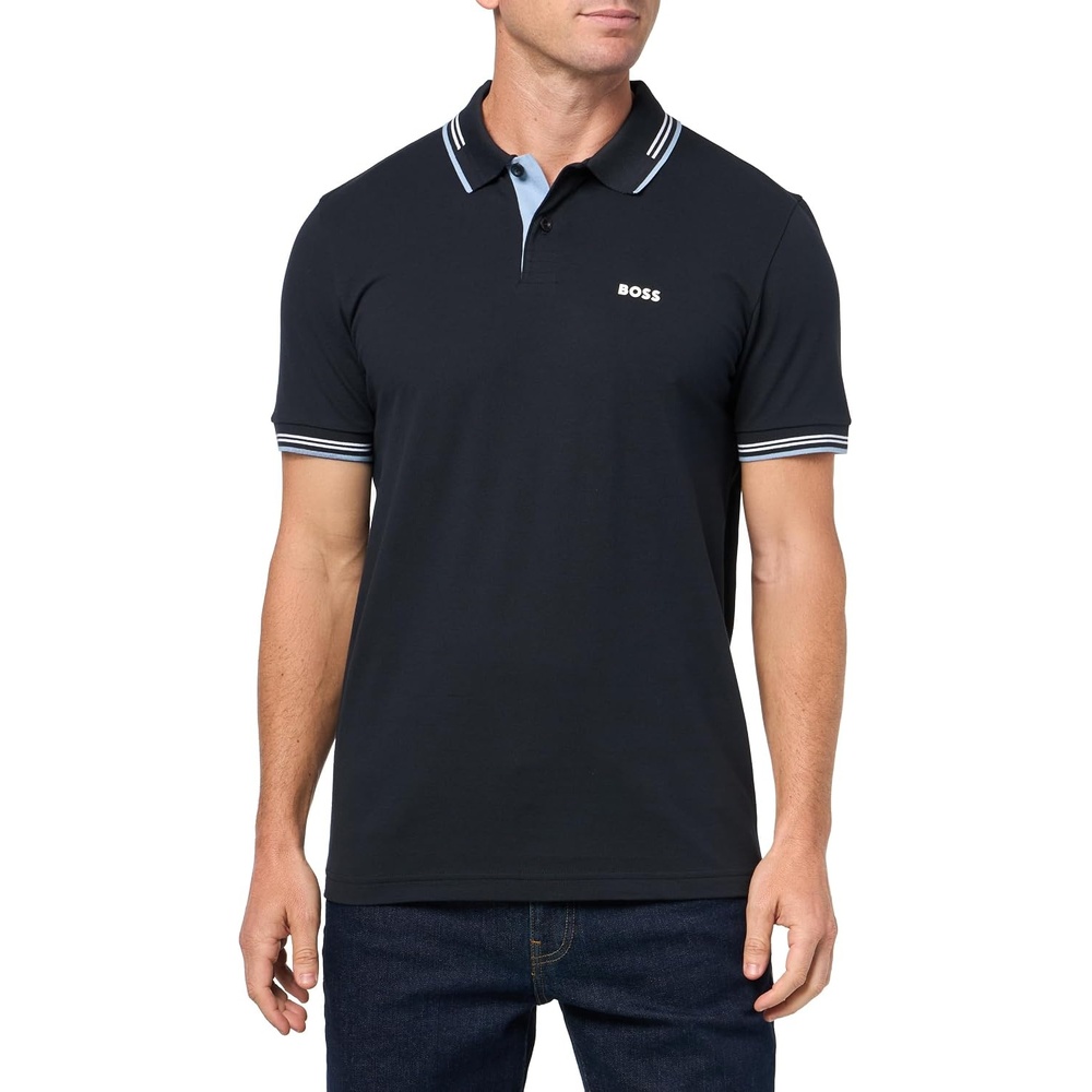 image:imageBOSS Mens Paul Modern Essential PoloDark Sky