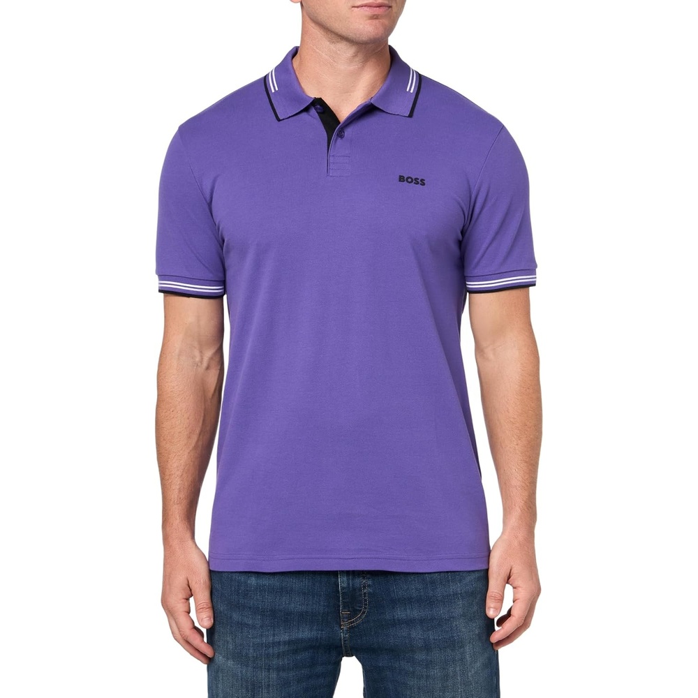 image:imageBOSS Mens Paul Modern Essential PoloGrape Jelly