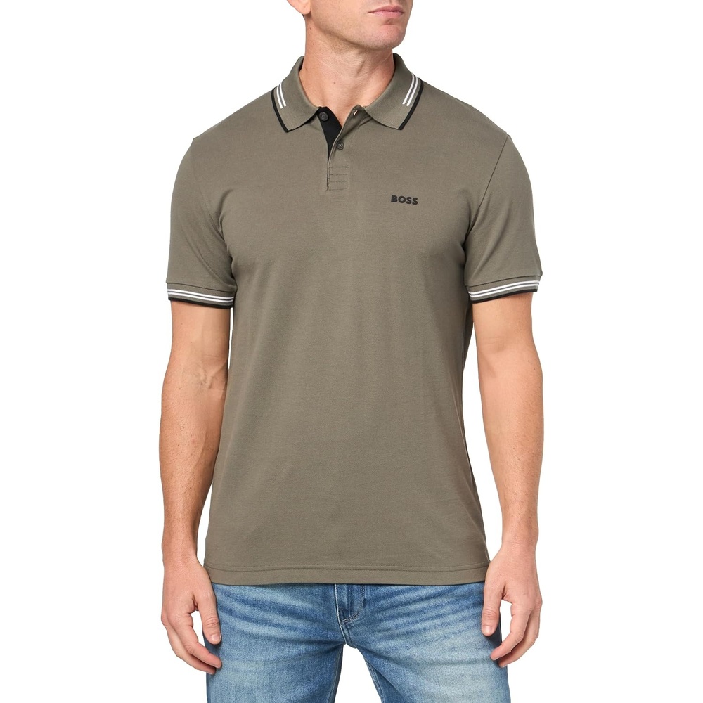 image:imageBOSS Mens Paul Modern Essential PoloMoonrock Grey