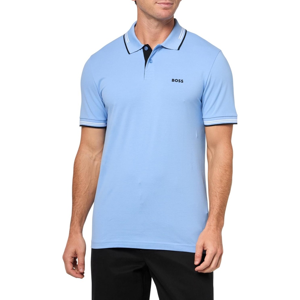 image:imageBOSS Mens Paul Modern Essential PoloQuartz Blue Fade