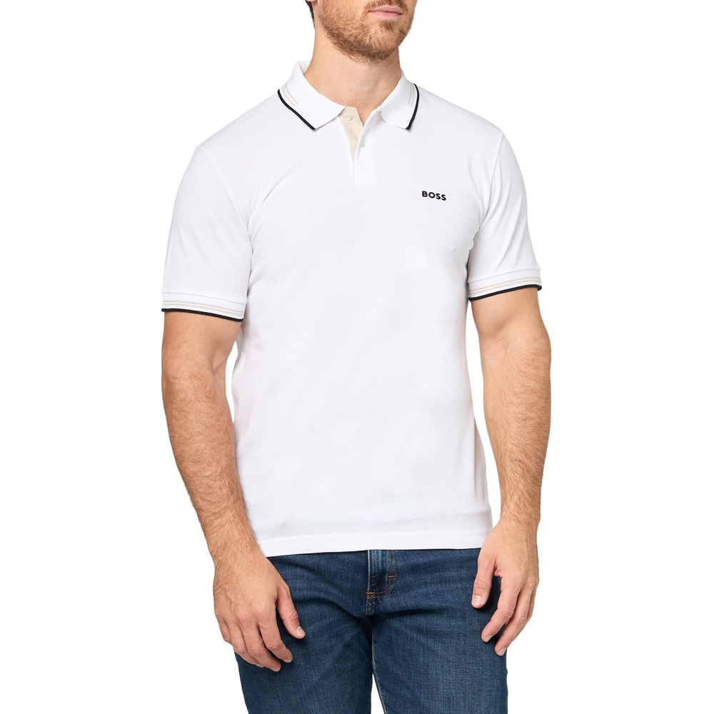 image:imageBOSS Mens Paul Modern Essential PoloWhite Sail