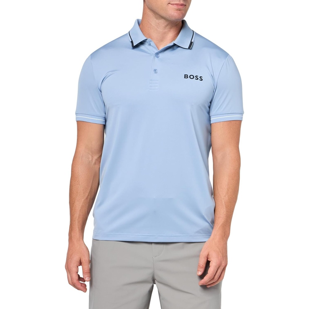 image:imageBOSS Mens Paul Pro Performance Polo ShirtNiagara Mist