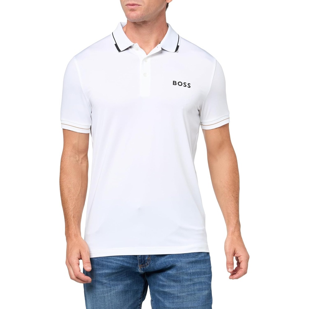 image:imageBOSS Mens Paul Pro Performance Polo ShirtWhite Sail