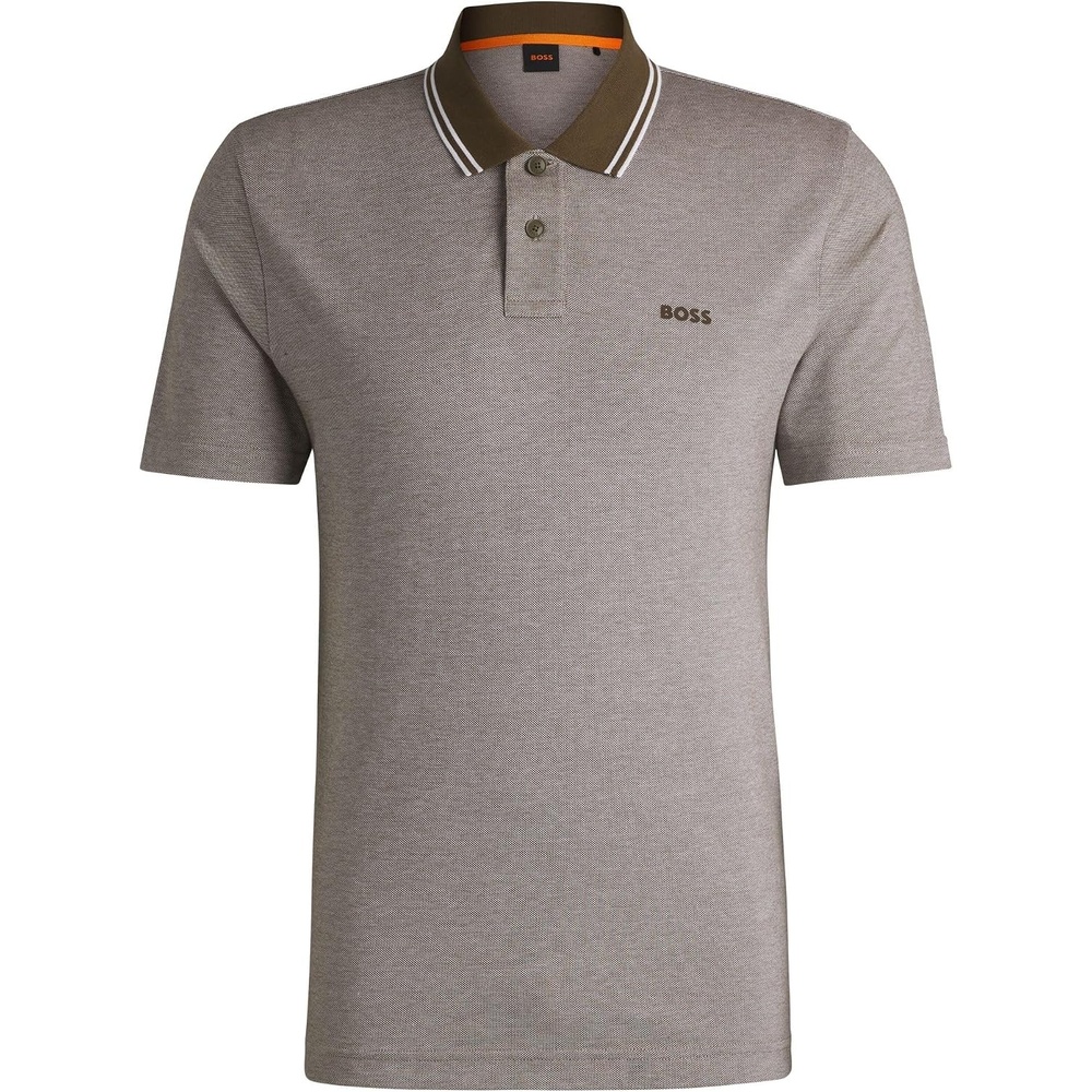 image:imageBOSS Mens PeoxfordNew Relaxed Fit Oxford Cotton Pique Polo ShirtOpen Green368