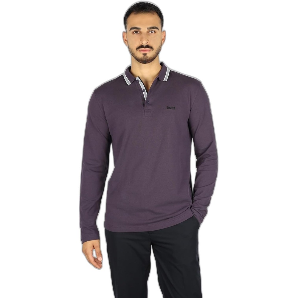 image:imageBOSS Mens Plisy Polo ShirtMedium Purple 517