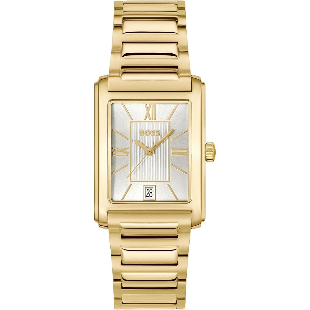 image:imageBOSS Mens Principle Dress Watch Stainless Steel Bracelet 3B Modern Stylish Timepiece  Gift for Him 28mmGold Plated