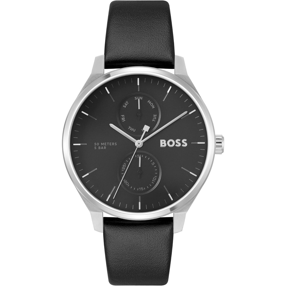 image:imageBOSS Mens Quartz Chronograph Watch Dual Dial 5 ATM Water Resistant up to 50 Meters Gift for HimTyler Black