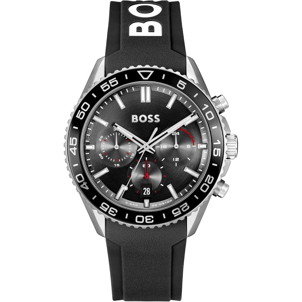 image:imageBOSS Mens Quartz Chronograph Watch Multi Dial Innovative and Water Resistant up to 50 Meters 5ATM Gift for HimRunner Black