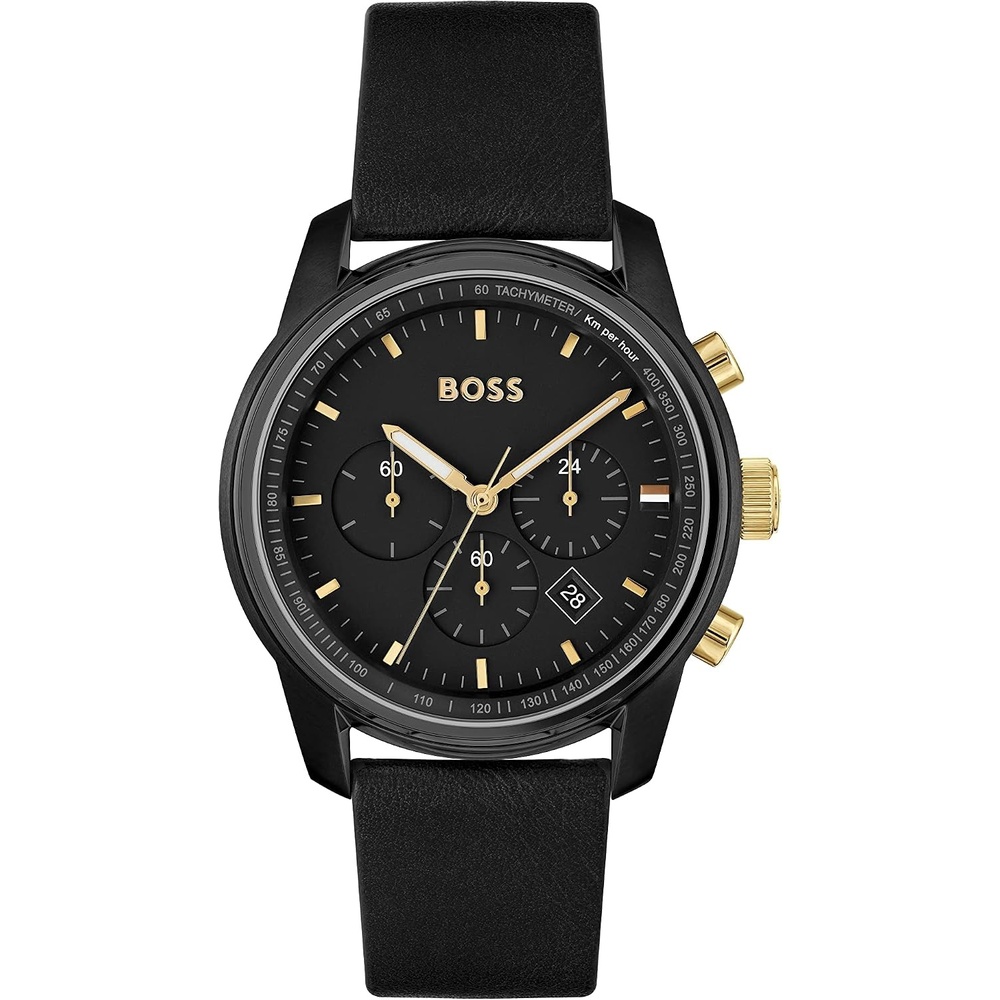 image:imageBOSS Mens Quartz Chronograph Watch Multi Dial Innovative and Water Resistant up to 50 Meters 5ATM Gift for HimTrace Black