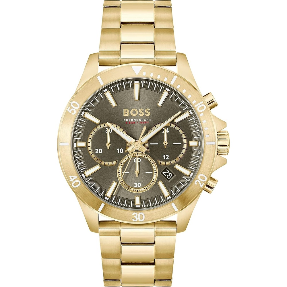 image:imageBOSS Mens Quartz Chronograph Watch Multi Dial Innovative and Water Resistant up to 50 Meters 5ATM Gift for HimTroper Olive Green