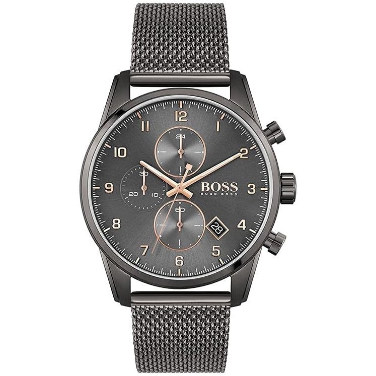 image:imageBOSS Mens Quartz Watch  Grey Dial with Stainless Steel Strap  Sleek and Modern Everyday TimepieceSkymaster Grey