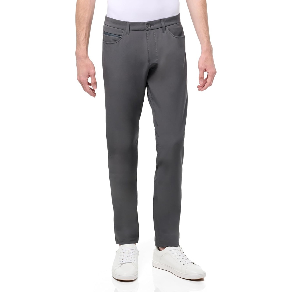 image:imageBOSS Mens Reflective Fabric Slim Fit Tapered Leg TrousersAsphalt Grey