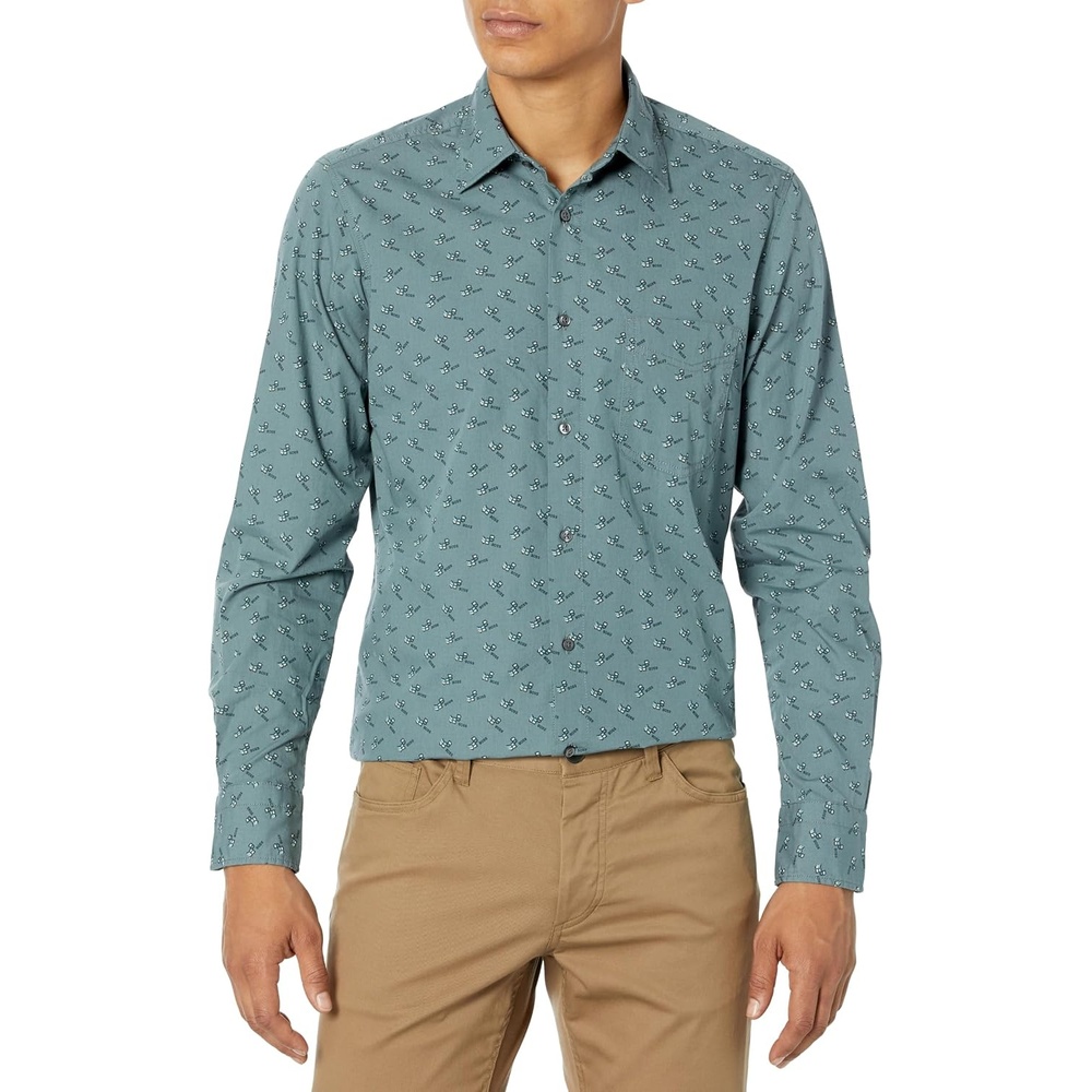 image:imageBOSS Mens Remiton Long Sleeve Button Down ShirtGoblin Green