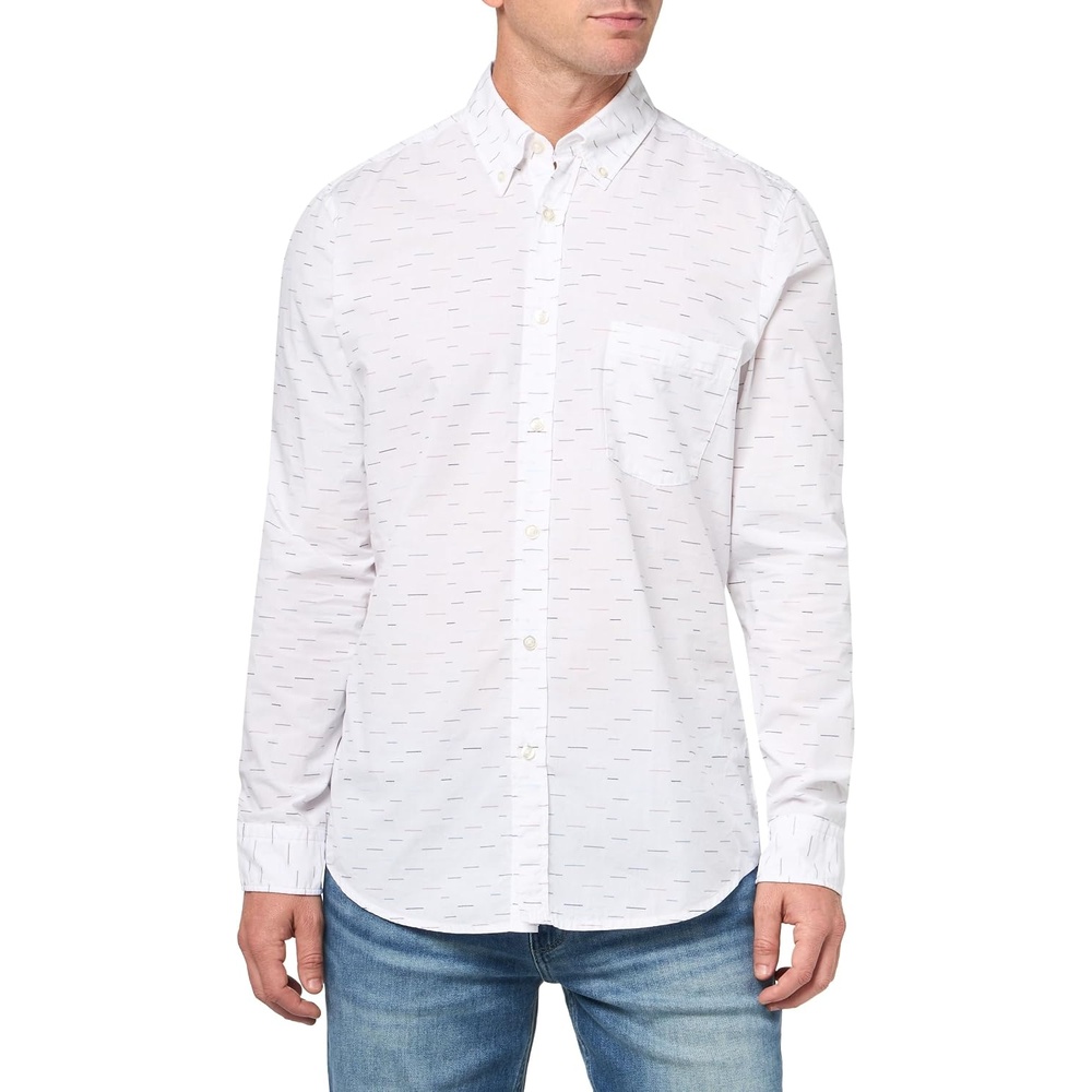 image:imageBOSS Mens Rickert Long Sleeve Oxford ShirtWhite Oak