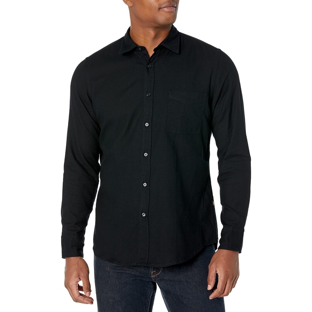 image:imageBOSS Mens Soft Flannel Button Down ShirtBlack Oil