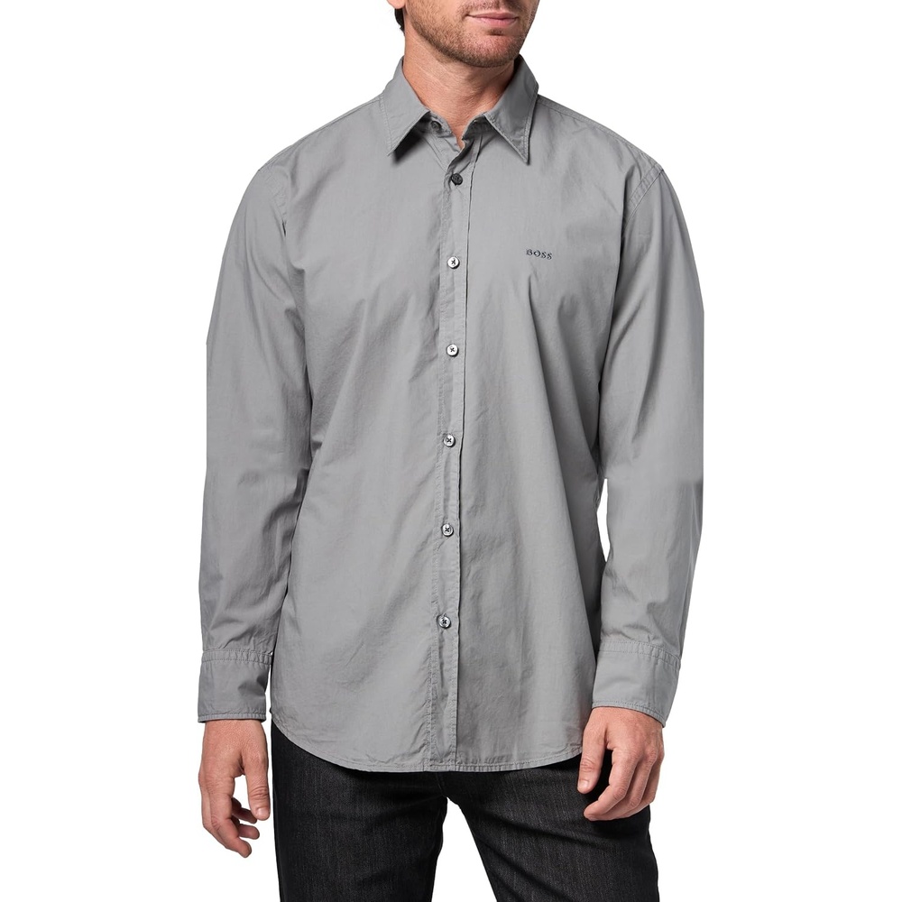 image:imageBOSS Mens Soft Flannel Button Down ShirtFrozen Clay