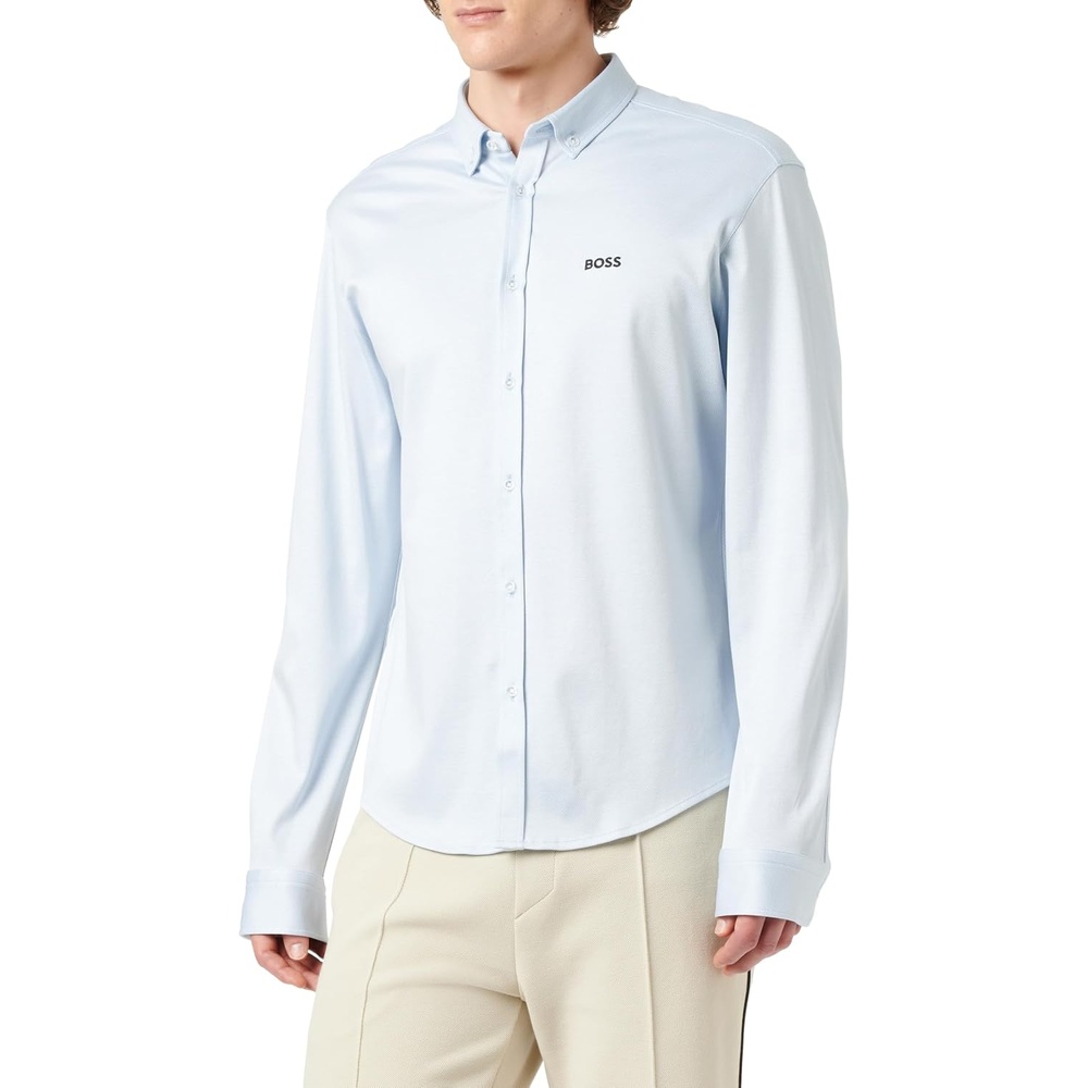 image:imageBOSS Mens StMotion L 10263169 01 ShirtOpen Blue 460