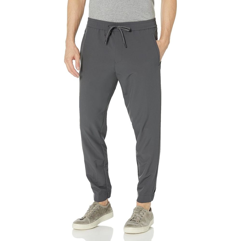 image:imageBOSS Mens Tapered Cuffed Chino TrousersAsphault Grey